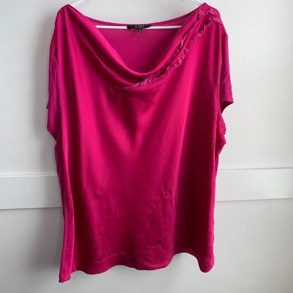 Alex Marie Pink Short Sleeve Blouse - Picture 1 of 5